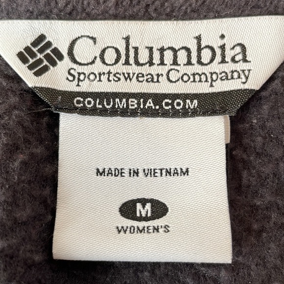 Columbia breast cancer awareness fleece jacket full zip with pockets, black/pink - Picture 5 of 5